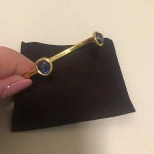 Monica Vinader Gold Kyanite Siren Cuff Bracelet
